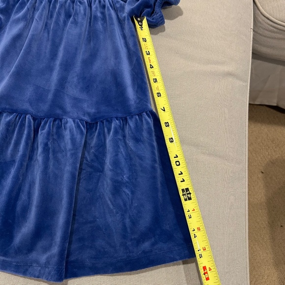 Hanna Andersson Recycled Royal Blue Velour Twirl Dress with Stretch 3T - Picture 7 of 13